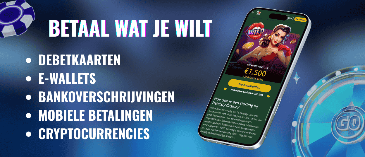 betsixty betaalmogelijkheden